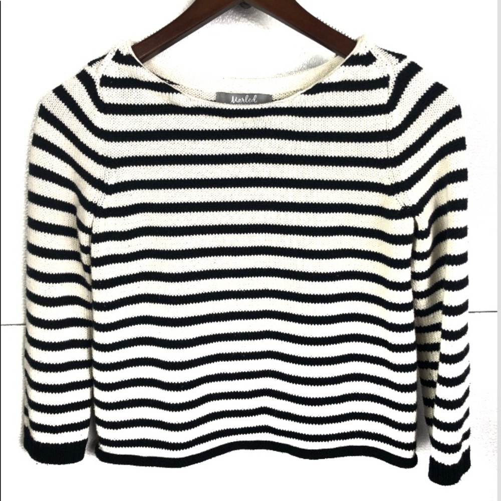 Marled Reunited Clothing Stripe crop sweater